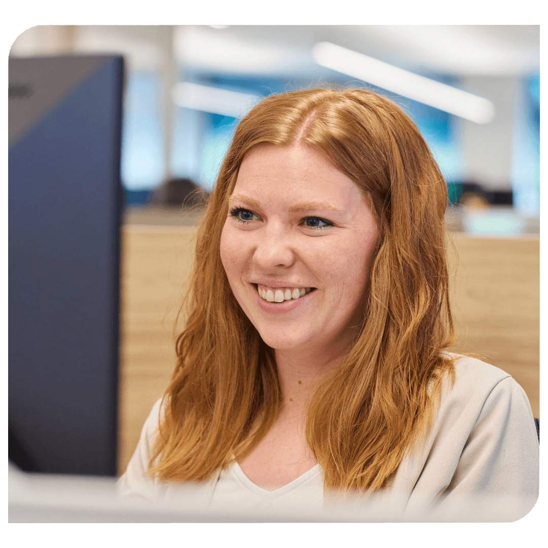 HR works looks at her screen